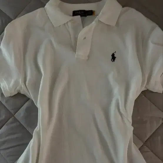 [BUNJANG] Polo Ralph Lauren White Short Sleeve Polo Shirt / 폴로 랄프로렌 화이트 반팔 카라티