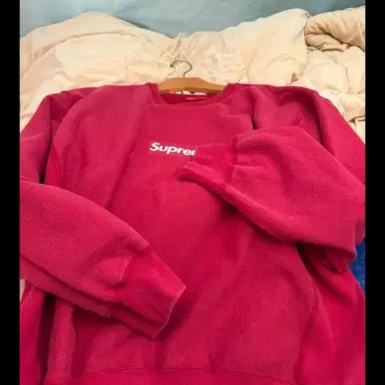 [BUNJANG] Supreme Washed Box Logo Crewneck Red / 슈프림 워시드 박스 로고 크루넥 레드 (25SS)  평소174/83기준 루즈핏입니다
