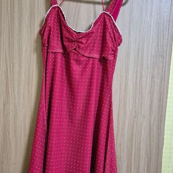 [BUNJANG] Polka Dot Halterneck Mini Dress / 도트 폴카닷 홀터넥 미니 원피스