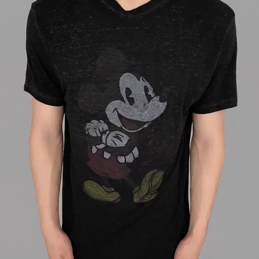 [BUNJANG] Disney Official Vintage Mickey Mouse Burnout Bohemian Graphic T-Shirt L / [공식 디즈니] 빈티지 미키마우스 번아웃/보헤미안 그래픽 반팔 티셔츠 L