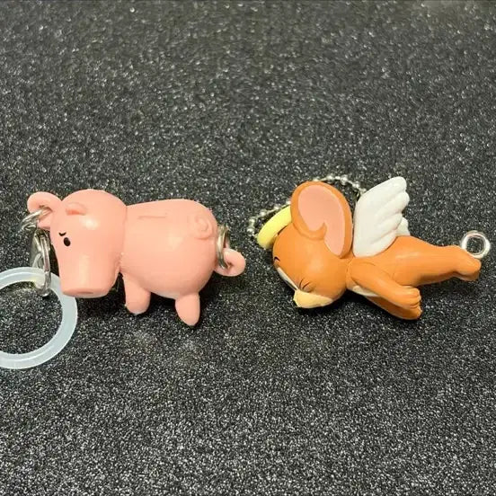 [BUNJANG] Toy Story Piggy Bank Keychain + Tom and Jerry Angel Keychain / 토이스토리 돼지 저금통 키링 + 톰과제리 천사 키링