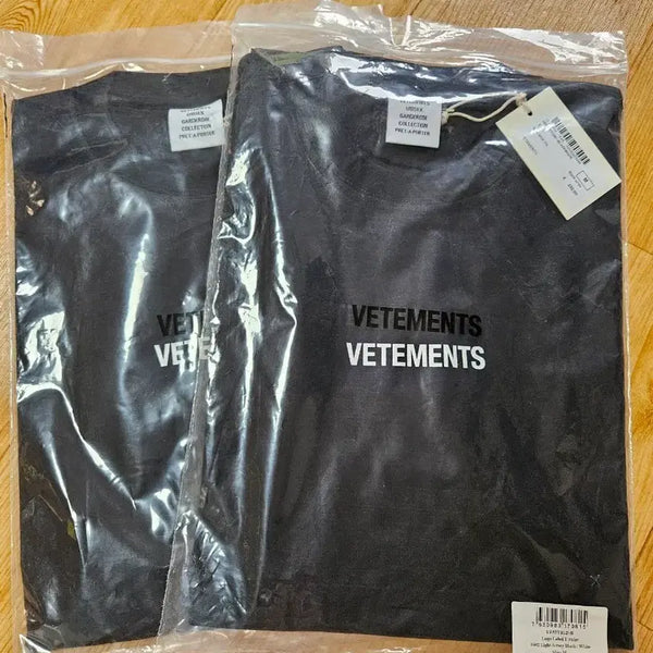 [BUNJANG] VETEMENTS Logo Oversized T-Shirt Black M / 베트멍 로고 오버핏 티셔츠 블랙 M