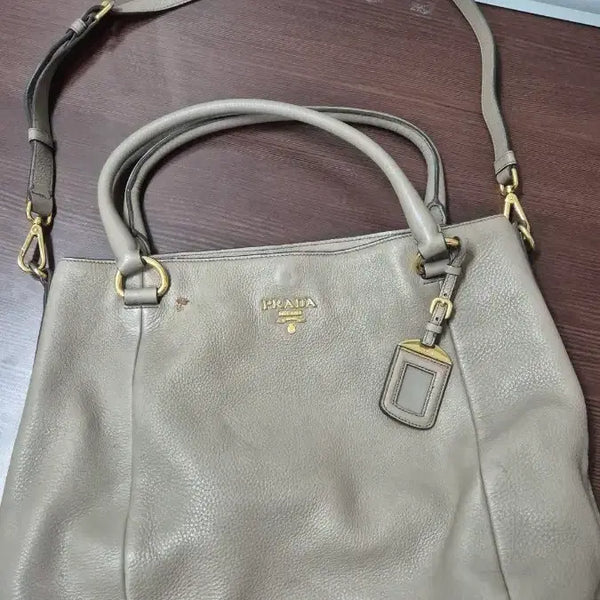[BUNJANG] Prada Leather Tote Bag/Shoulder Bag Grey / 프라다 토트백/숄더백 그레이