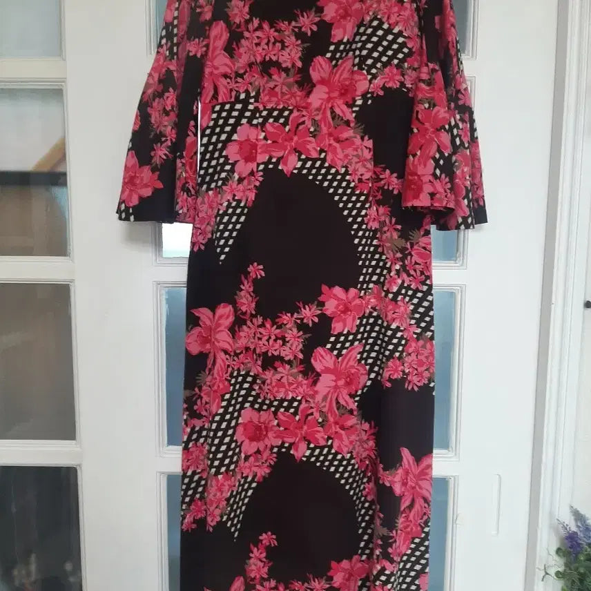 [BUNJANG] Floral Print Long Dress / 꽃무늬 롱 원피스(55)