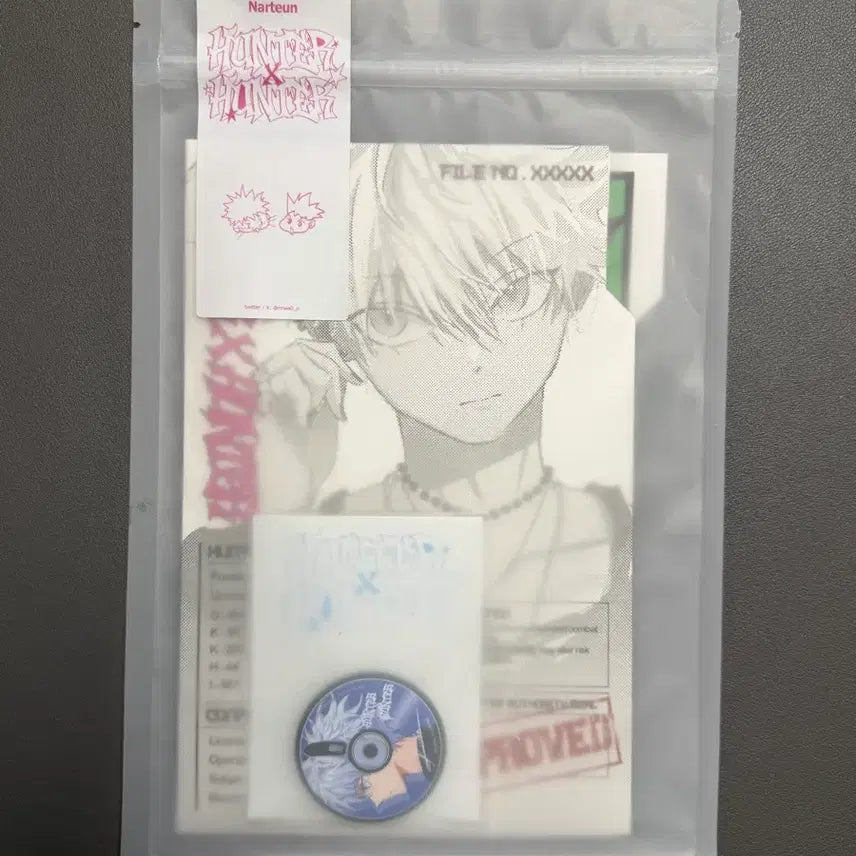 [BUNJANG] Hunter x Hunter Kurapika & Killua CD Pin Button Set / 나튼님 헌헌 헌터 파일 키트 크라피카 Cd 핀버튼 키르아 일괄