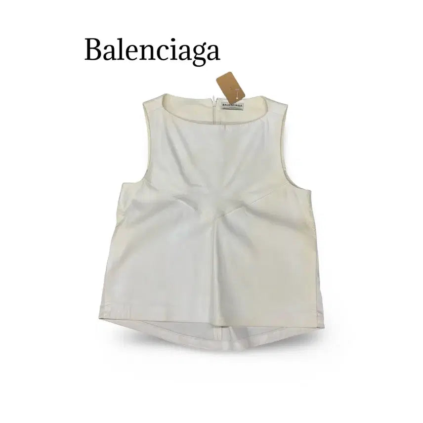 [BUNJANG] Balenciaga Leather Sleeveless Top / (38) 발렌시아가 레더 슬리브리스 탑