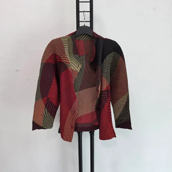 [BUNJANG] Issey Miyake Check Pattern Jacket Cardigan / 정품 이세이미야케 ISSEY MIYAKE 체크패턴 재킷가디건