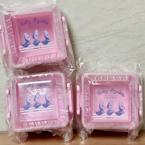 [BUNJANG] Disney Alice in Wonderland Baby Oyster Storage Box / (일본/새상품) 디즈니 베이비 오이스터 핑크 수납함 도시락통 이상한 나라의 앨리스