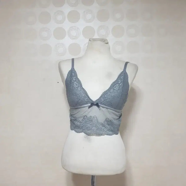[BUNJANG] Blue Lace Wireless Bralette Size 66 / 노와이어 브라자66