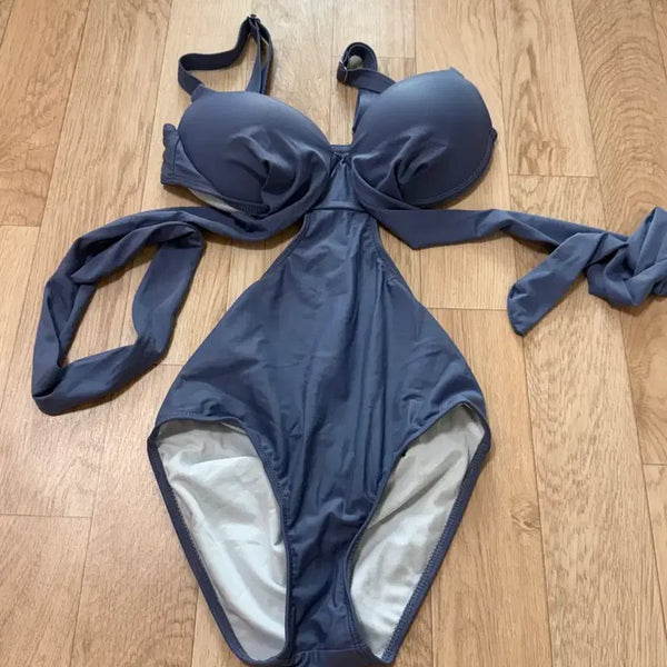 [BUNJANG] Deep Blue Monokini Swimsuit / 랩 모노키니 수영복