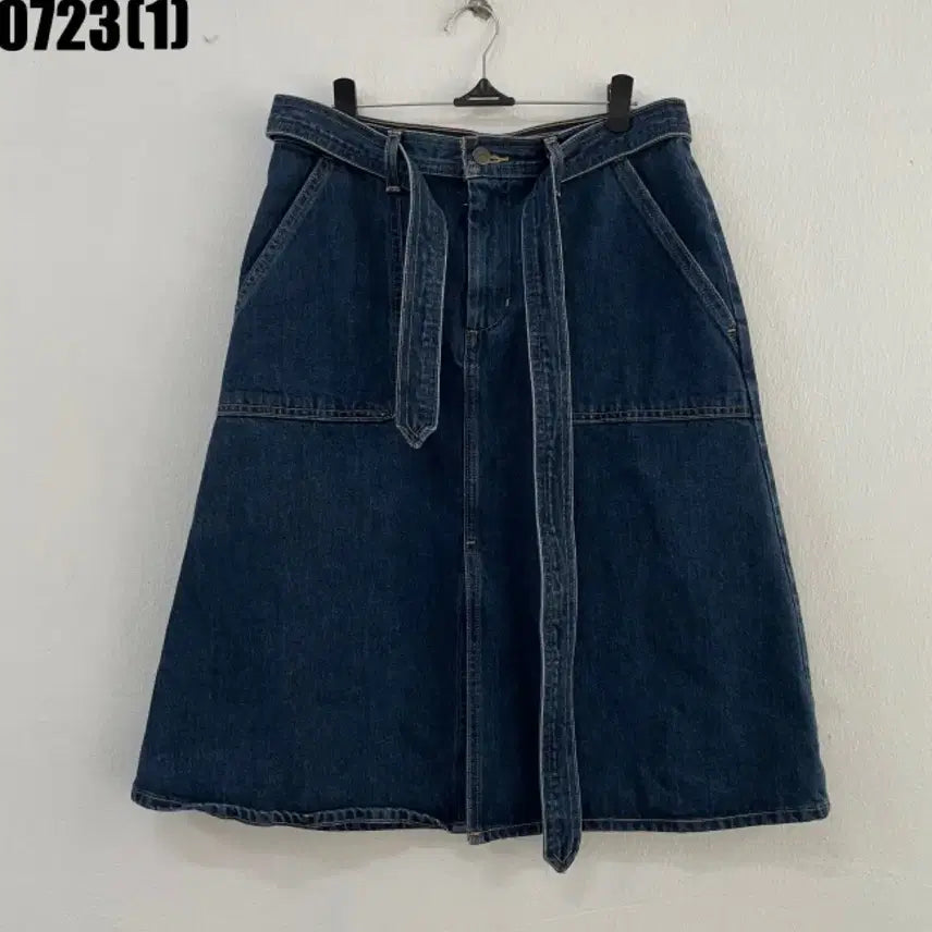 [BUNJANG] Levi's Denim Long Skirt Belt Set / 리바이스 데님 롱 스커트 벨트 세트