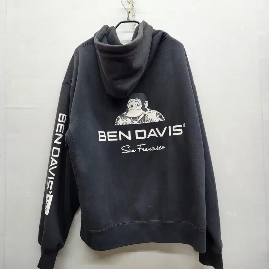 [BUNJANG] Ben Davis Big Logo Printing Hooded Zip-up XL / 벤 데이비스 백 빅로고 프린팅 후드집업 XL(2XL)