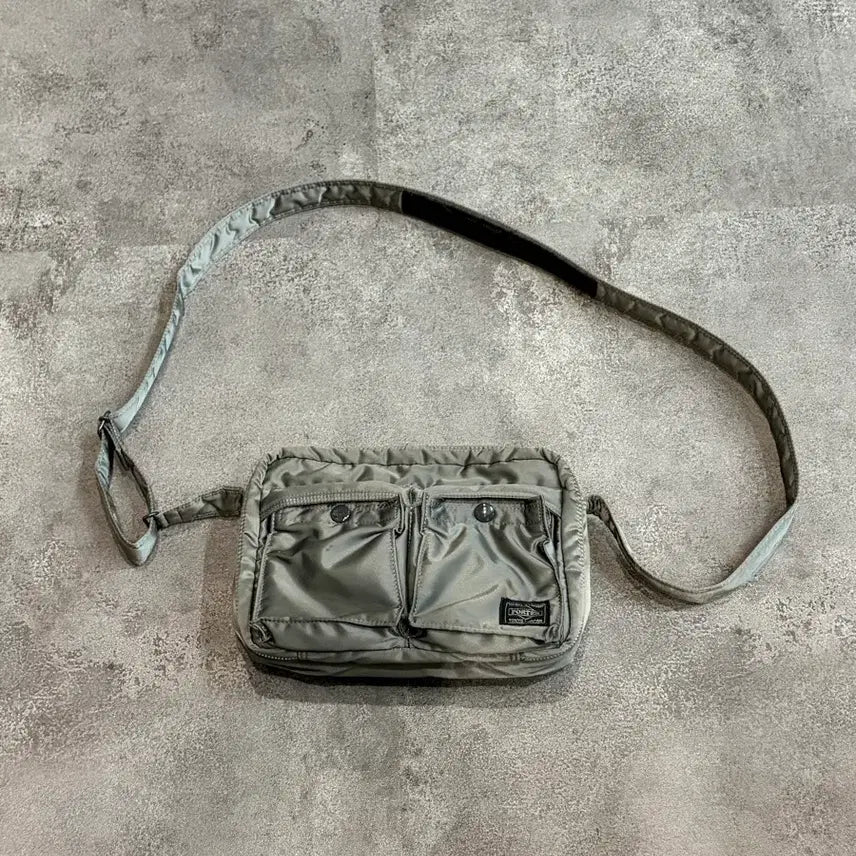 [BUNJANG] Porter Yoshida & Co. Tanker Two Pocket Crossbody Bag - Sage Green / PORTER 요시다포터 탱커 투포켓 크로스백 세이지그린 숄더백