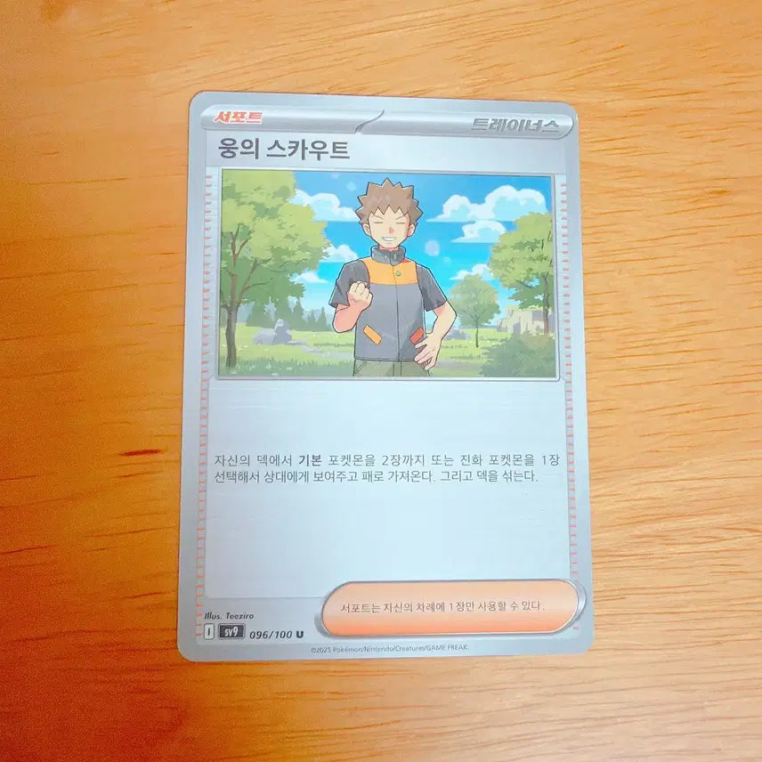 [BUNJANG] Pokemon Card "Young's Scout" Support Trainer / 포켓몬 카드 웅의 스카우트 서포트 트레이너스