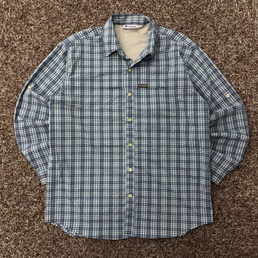 [BUNJANG] Columbia Nylon Checkered Shirt / L 컬럼비아 나일론 체크 셔츠