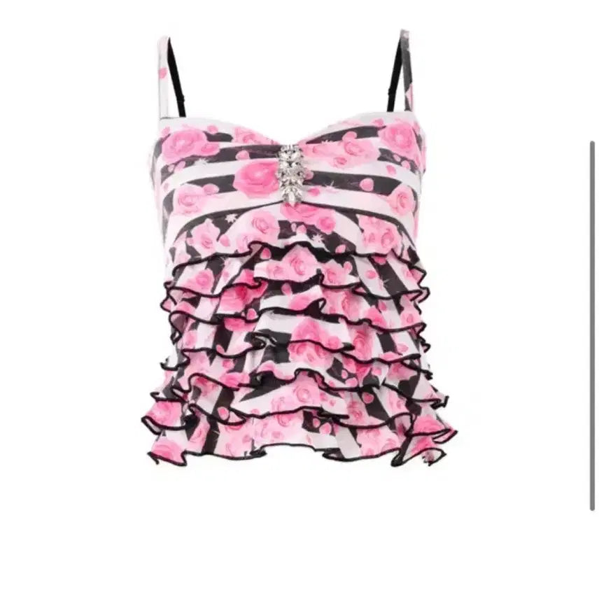 [BUNJANG] Babymetalclub (BMCL) Rose Tankini Top Black / 베이비메탈클럽 베메클 로즈 탱키니 탑 블랙