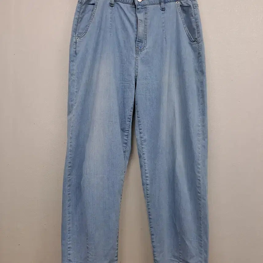 [BUNJANG] Lightweight Stretchy Baggy Denim Pants - Size L / 신축성 좋은 얇은 데님베기팬츠L