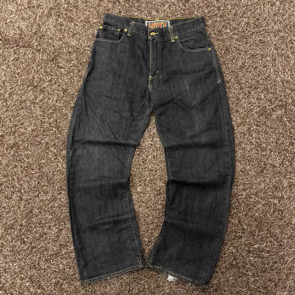 [BUNJANG] Levi's 569 Straight Black Washing Denim Pants / 30 리바이스 569 스트레이트 블랙 워싱 데님 팬츠