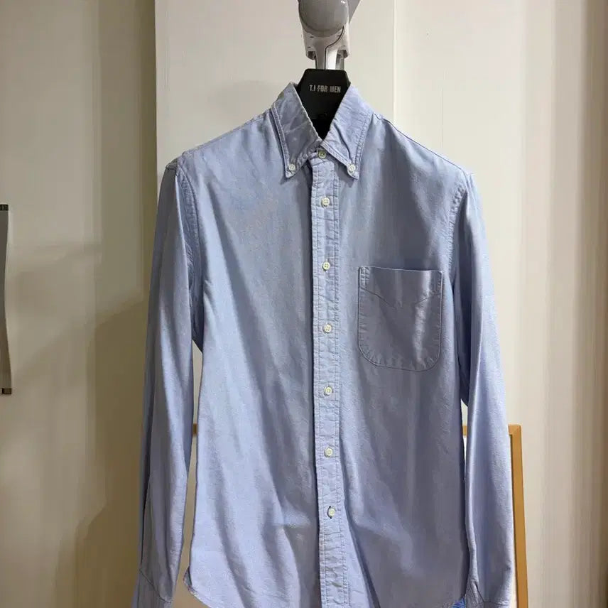[BUNJANG] Jitman Vintage Blue Oxford Shirt / 짓먼 빈티지 / 블루 옥스포드 셔츠