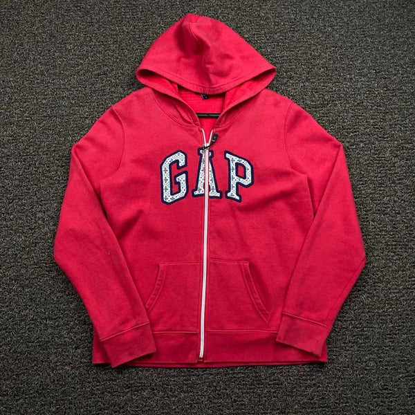 [BUNJANG] Gap Red Hoodie Zip-Up / Gap 갭 레드 후드집업