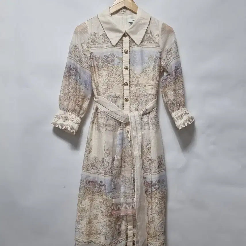 [BUNJANG] Satin Blouse Shirt Dress / 새틴 블라우스 셔츠 원피스 90