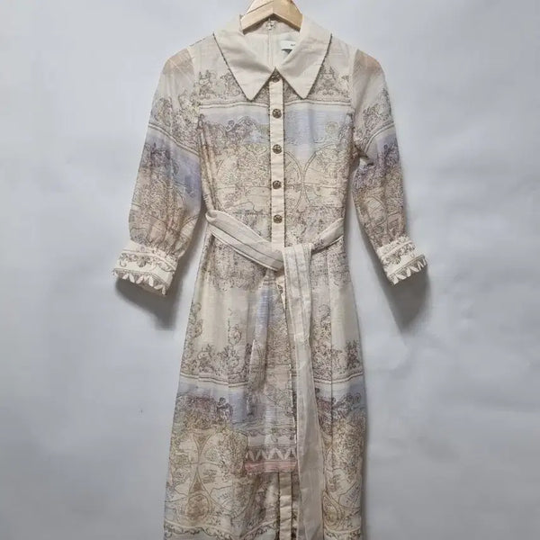 [BUNJANG] Satin Blouse Shirt Dress / 새틴 블라우스 셔츠 원피스 90