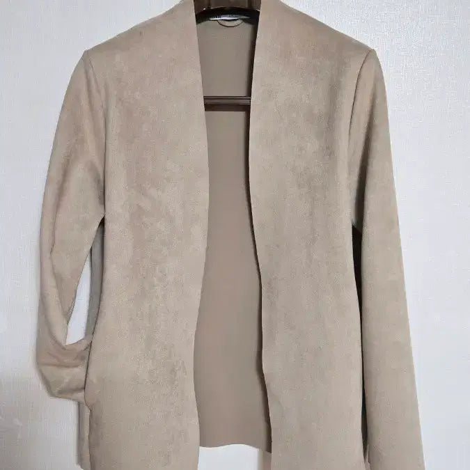 [BUNJANG] ZARA Beige Suede Jacket Cardigan Blazer / ZARA 자라  베이지 스웨이드 자켓 가디건 블레이저