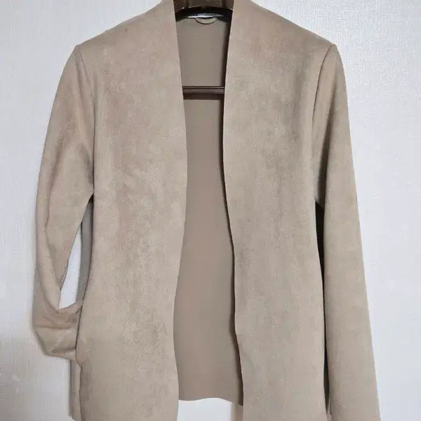 [BUNJANG] ZARA Beige Suede Jacket Cardigan Blazer / ZARA 자라  베이지 스웨이드 자켓 가디건 블레이저