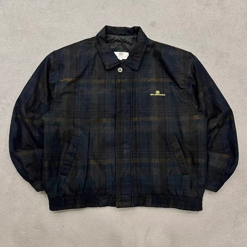 [BUNJANG] Balenciaga Archive Bomber Jacket - Blue Check / L 발렌시아가 아카이브 봄버 체크 블루종 자켓