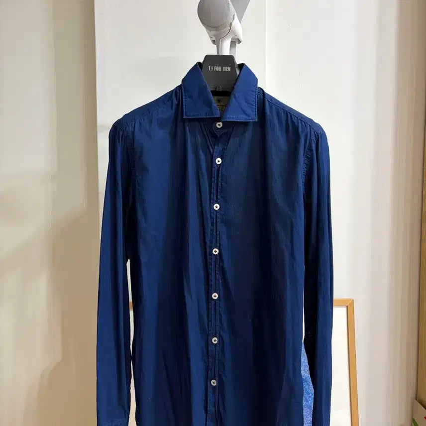 [BUNJANG] Giannetto Indigo Dyeing Summer Shirt / 지안네또 / 인디고 다잉 썸머셔츠