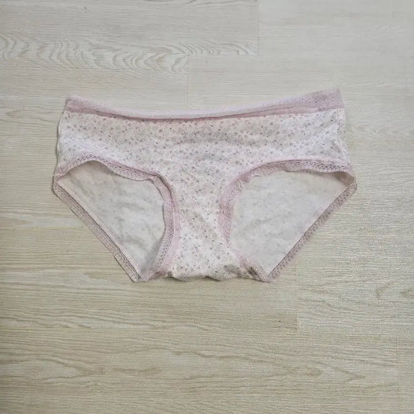 [BUNJANG] Women's Cotton Briefs Floral Print Pink / 여성팬티 핑크색 작은 꽃무늬(중고.세탁완료)