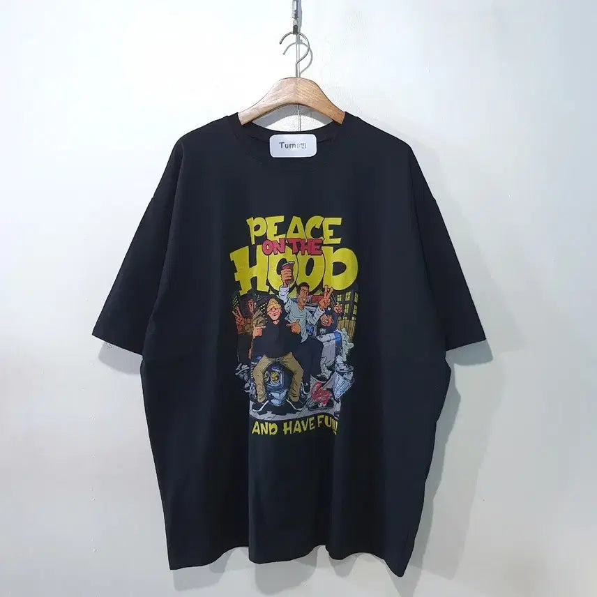 [BUNJANG] Peace 16s Box Half-Sleeve T-Shirt 2 Colors / SS신상) 피스 16수 박스 반팔티 2color