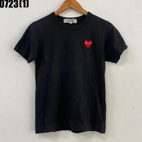 [BUNJANG] Comme des Garçons PLAY Black T-shirt Red Heart Logo / 꼼데가르송 플레이 반팔티셔츠 블랙 레드와펜