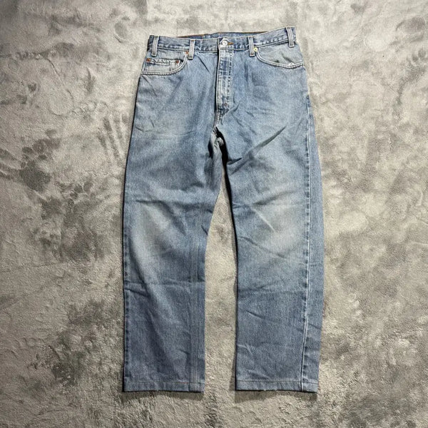 [BUNJANG] 90s Levi's 505 Light Wash Relaxed Fit Denim Jeans / 90s 리바이스 505 연청 릴렉스핏 워싱 데님 36/32