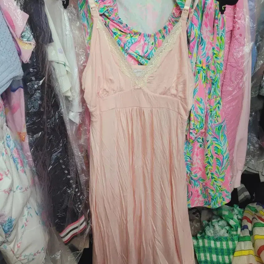 [BUNJANG] Imported Lace Baby Pink Homewear Set / 수입 레이스 베이비핑크 세트