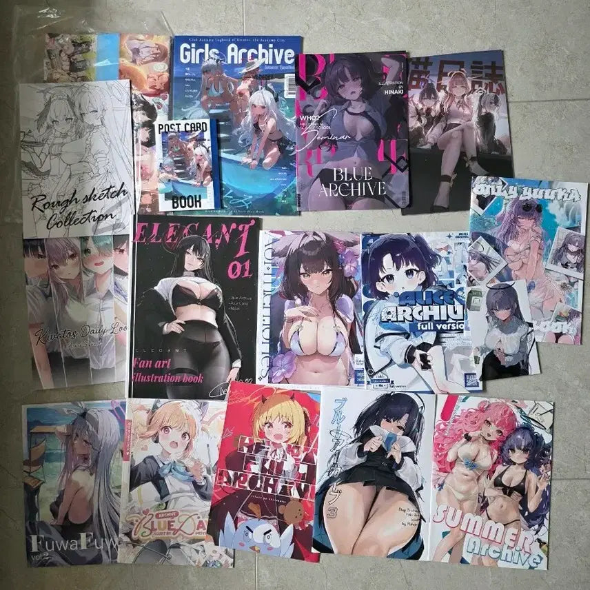 [BUNJANG] Blue Archive Illustration Book / Dōjinshi Bundle / 블루아카이브 일러북/동인지 대량 판매합니다.
