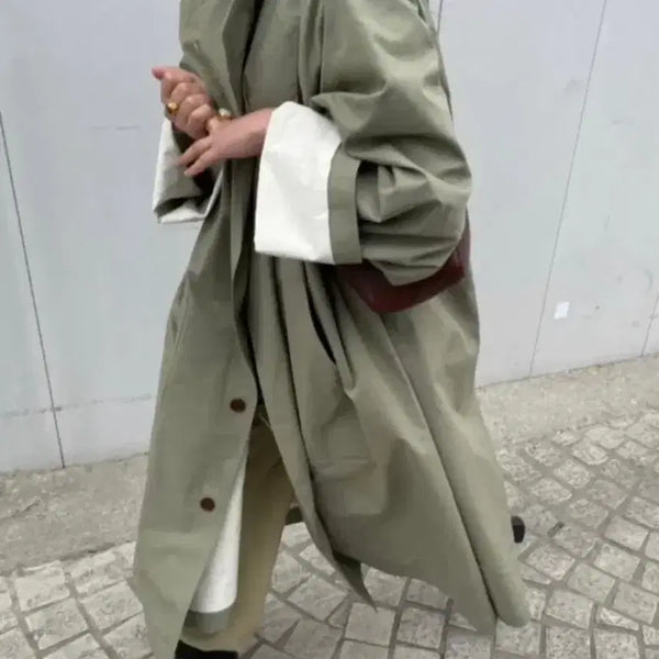 [BUNJANG] ETHOS Khaki Trench Coat / ETHOS 에토스 카키 트렌치