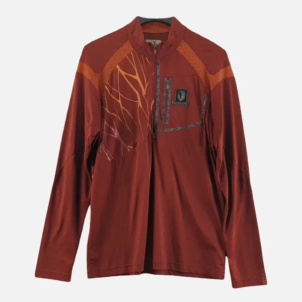 [BUNJANG] Blackyak Red Men's Half-Zip T-Shirt N8171 / 블랙야크 레드 남자 반팔 짚티 100 N8171