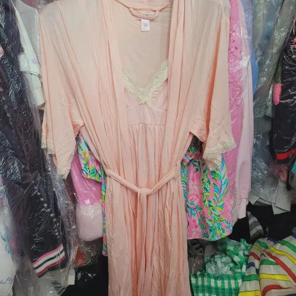 [BUNJANG] Bloomeray Sleep Dress Pink Set / 블루머레 슬립 원피스 핑크세트 수입