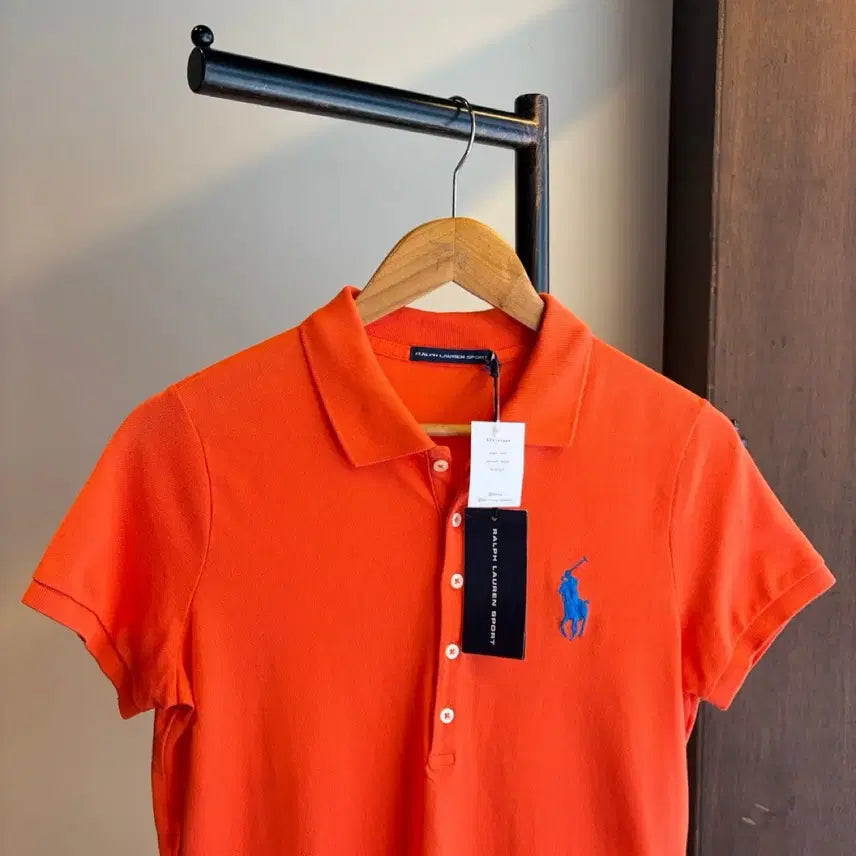[BUNJANG] Polo Ralph Lauren Orange Big Pony T-Shirt / 17573 - 폴로 랄프로렌 오렌지 빅포니 반팔 카라티