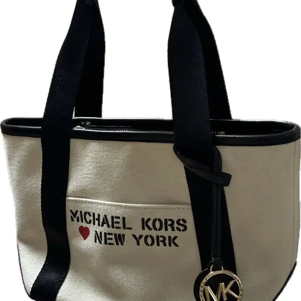 [BUNJANG] Michael Kors New York Canvas Shopper Tote Bag / 마이클코어스 뉴욕 쇼퍼백 캔버스 토트백