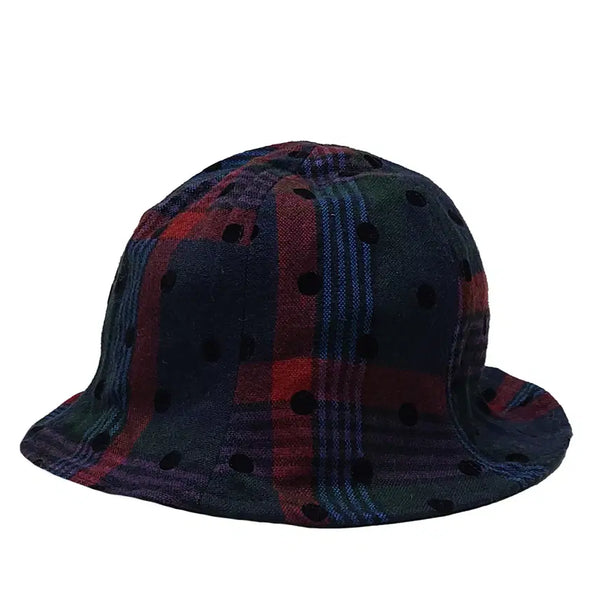 [BUNJANG] Check Dot Bucket Hat / [FREE] 체크 도트 벙거지 모자 새상품
