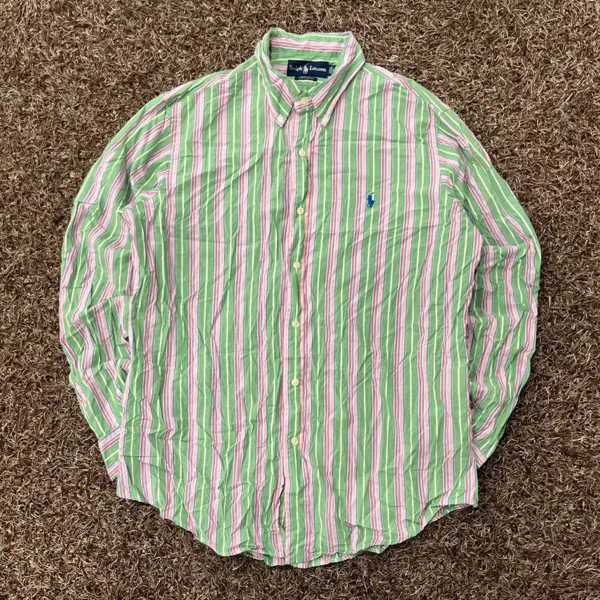 [BUNJANG] Polo Ralph Lauren Multicolor Stripe Shirt / L 폴로 랄프로렌 멀티컬러 스트라이프 셔츠