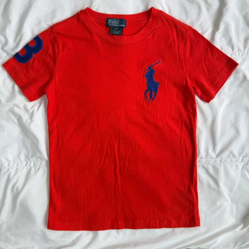 [BUNJANG] Polo Ralph Lauren Big Pony Vintage Orange Short Sleeve T-Shirt / 폴로 빅포니 빈티지 오렌지 반팔