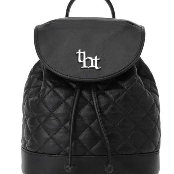 [BUNJANG] 3Times Acorn Quilted Backpack Black + Sleeveless Top Black / 쓰리타임즈 아콘 퀄티드 백팩 블랙 + 나시 블랙