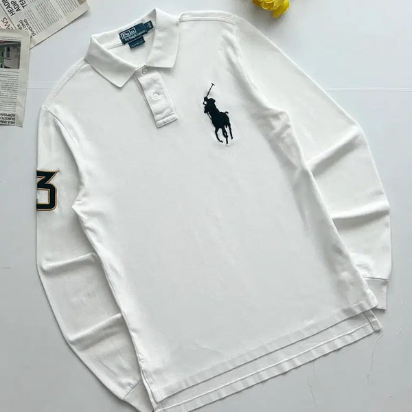 [BUNJANG] Polo Ralph Lauren Big Pony Chieftain Tipped Collar Polo Shirt / Polo 폴로랄프로렌 빅포니 치프키프 카라티
