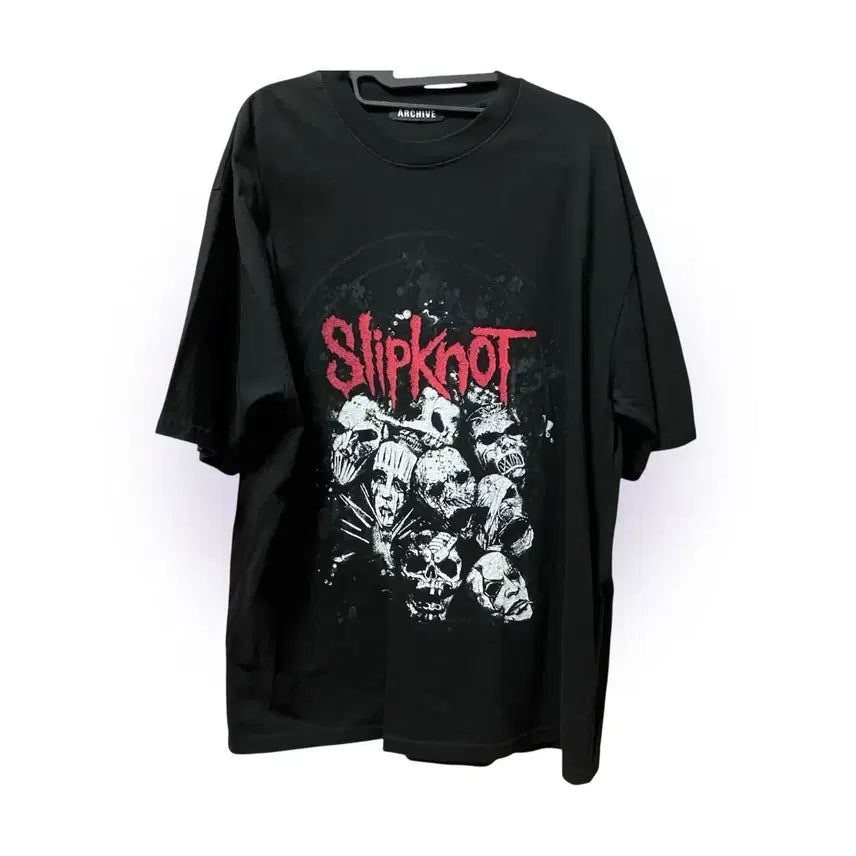 [BUNJANG] Slipknot Rock Punk Skull Oversized T-Shirt Vintage / 슬립낫 락 펑크 해골 스컬 오버핏 반팔 티셔츠 빈티지