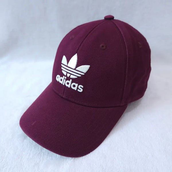 [BUNJANG] Adidas Unisex Freesize Burgundy Baseball Cap / 아디다스) 프리사이즈 공용 와인색모자 볼캡 / 왕눈이샵