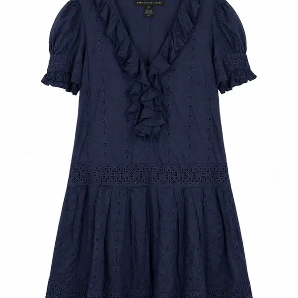 [BUNJANG] Marc Jacobs Mori Girl Style Perforated Midi Dress / 마크제이콥스 모리걸 스타일 펀칭 미디 원피스