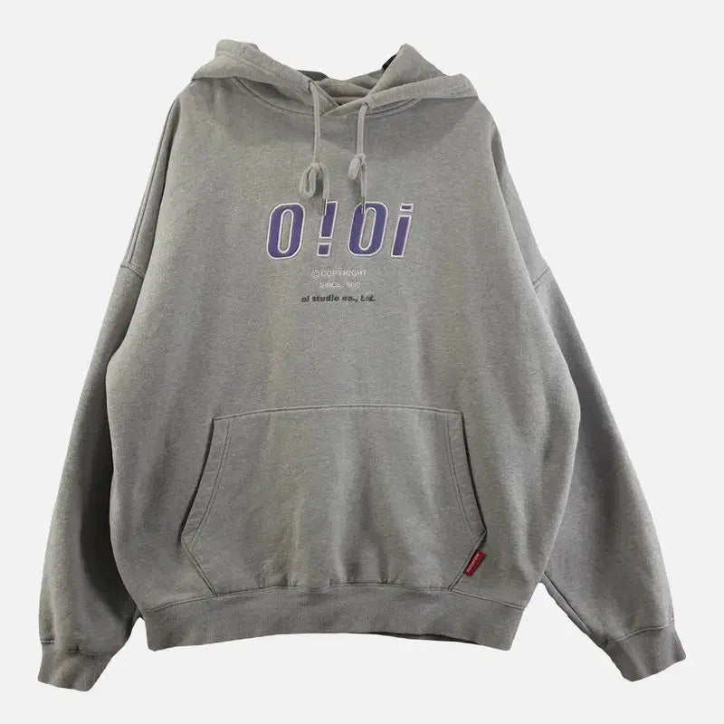 [BUNJANG] 5252 by OIOI Light Grey Hoodie XL / 오아이오아이 라이트 그레이 남자 후드티 XL N8153